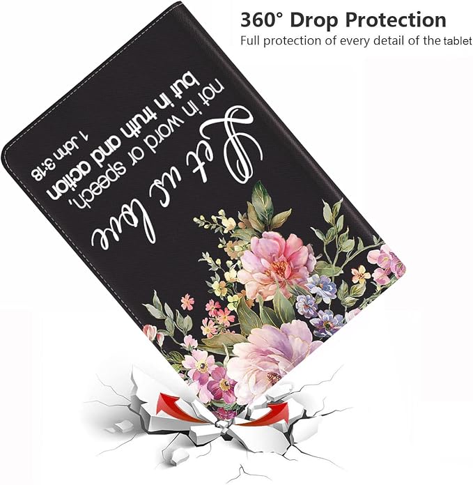 Floral Quote Bible Verse 1 John 3:18