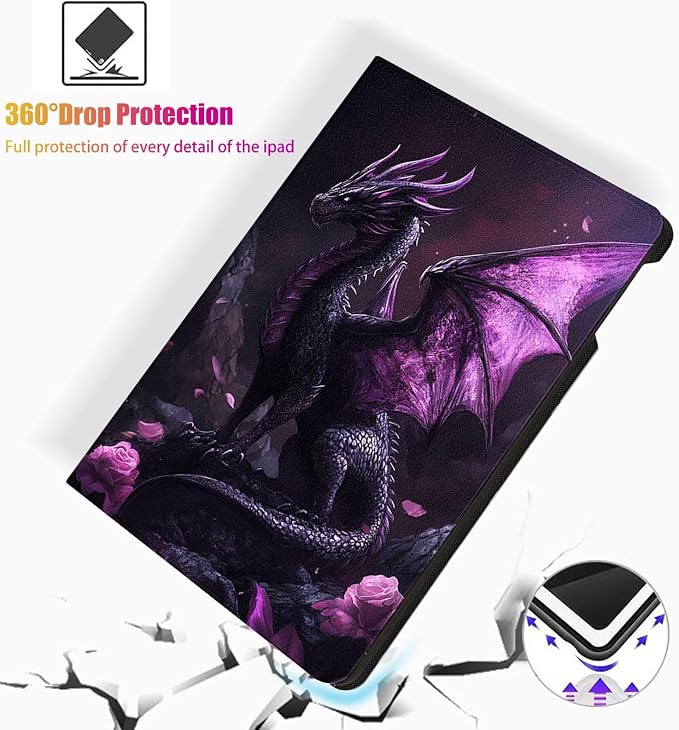Purple Black Twin Dragons