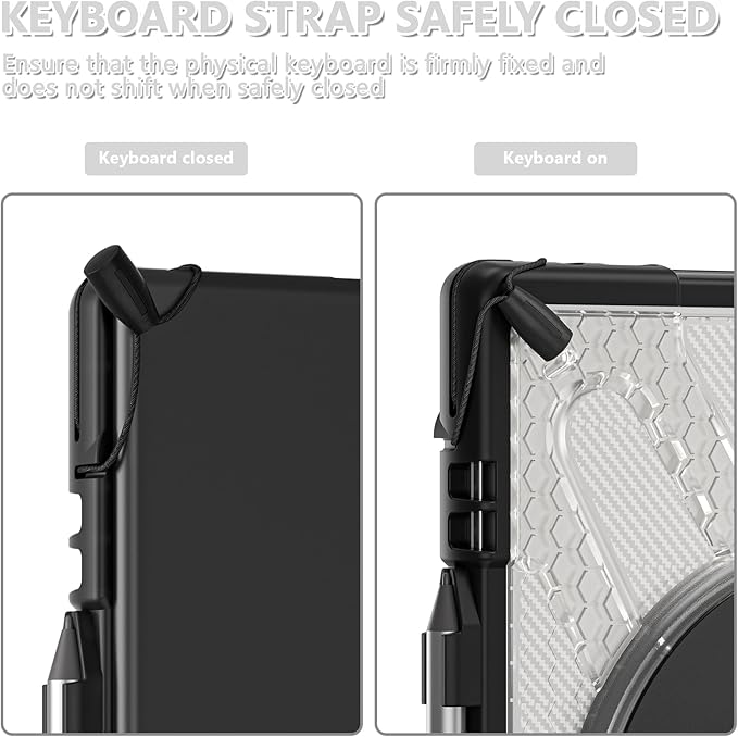 ZenRich Rugged Case for Lenovo ThinkPad X12 Gen 2 12” 2024 –Heavy Duty Shockproof Protective Cover with 360° Rotating KickstandHand &amp Shoulder StrapBusiness FriendlyType Cover Keyboard Compatib