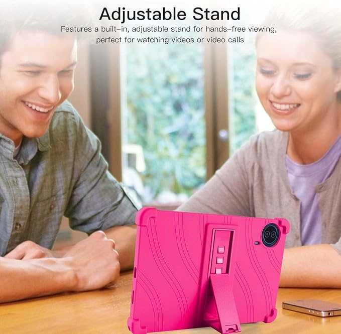 Case for Callsky-Tab Ctab 14 Tablet 14 inchSoft Silicone Protector CoverKids FriendlyAdjustable Stand Tablet Cover4 Corners Thicken ShockproofPink