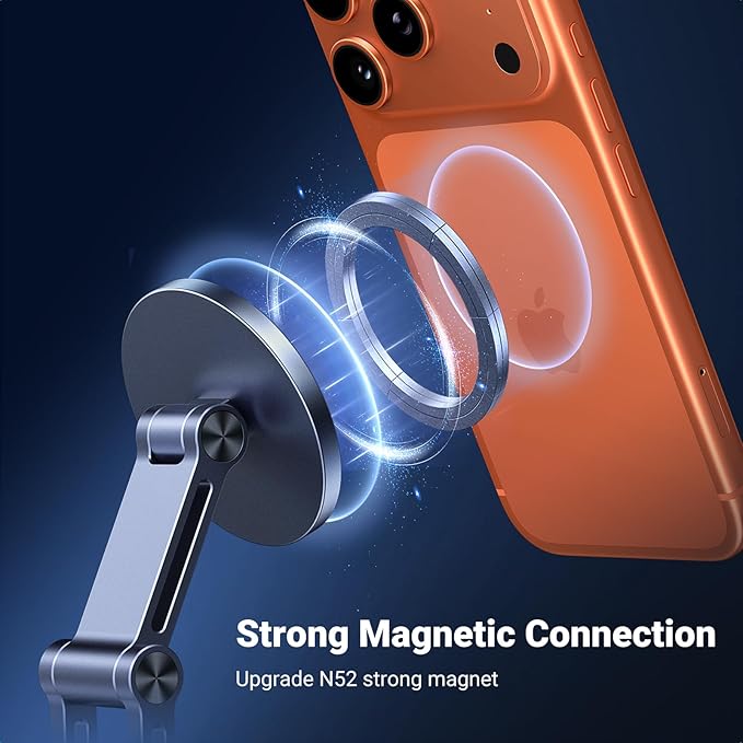 UGREEN 360° Rotation Magnetic iPhone Stand for MagSafe Cell Phone Stand for Desk Ergonomic Design Adjustable Compatible with iPhone 17 Air 16 Pro 15 Pro Max 14 Plus 13 12 and MagSafe Case