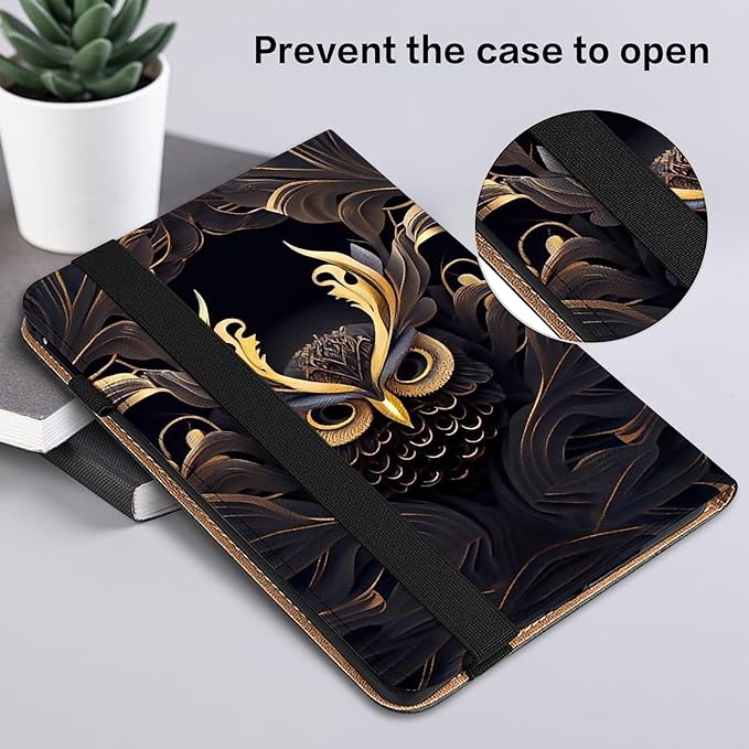 ALILANG Case for Samsung Galaxy Tab S10 FE+/ S10 FE Plus 13.1 Inch 2025 Folio Book Style Shockproof Folding Stand Cover for Samsung S10 FE Plus (SM-X620/SM-X626/SM-X626B) -Owl