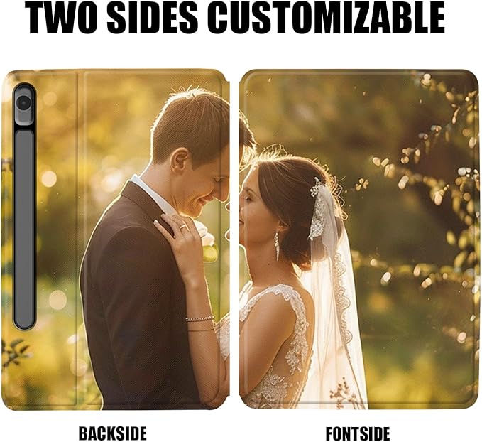 Custom Photo Personalized Flip Case for Samsung Galaxy Tab S10 Lite 11 inch(2025)Model Code: SM-X400/X406B Samsung Galaxy Tablet Customized Picture Text Leather Stand Cover Protective Case