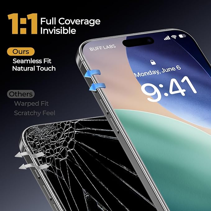 2-Pack Privacy Screen Protector for iPhone 17 Pro | iPhone 17 | iPhone 16 Pro [6.3”] Anti-Spy Tempered Glass with Auto-Alignment Kit - Confidential Filter Bubble-Free Case-Friendly