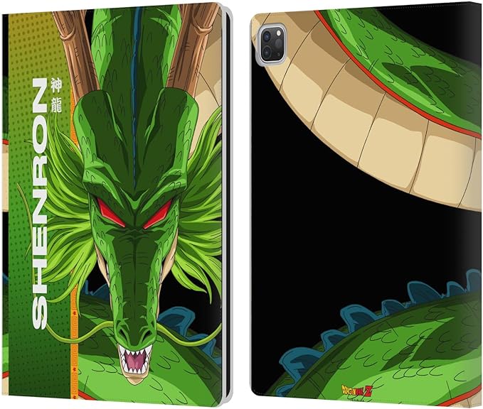 Head Case Designs Officially Licensed Dragon Ball Z Shenron Saiyan Arc Characters Leather Wallet Case Compatible with Apple iPad Pro 13 M4 2024