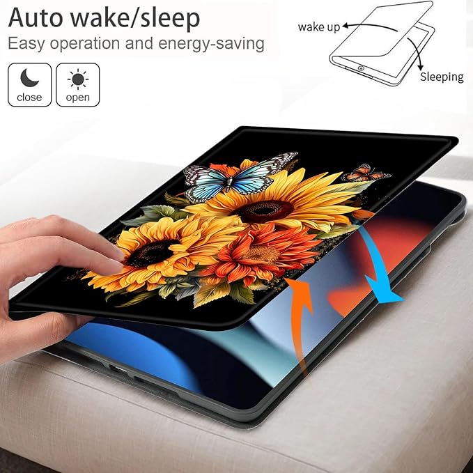 Bxgolkgd Tablet Case for Amazon Kindle Fire Max 11 (13th Generation 2023 Release)Shockproof Stand Cover with Heat DissipationAuto Wake/Sleep FunctionSunflower Butterfly