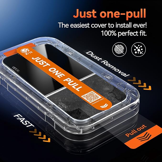 X-it 2 Pack Screen Protector for iPhone 17 Pro 6.3 with Auto-Alignment Kit Anti-Reflective Auto Dust Removal Scratch Shatter &amp Drop Resistance Tempered Glass Full Edge Coverage Case Friendl
