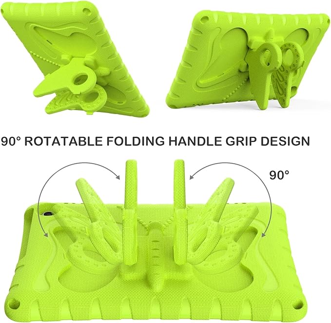 Kids Case Compatible with Kindle Fire HD 10 Tablet (13th/11th Generation 2023/2021 Release) Lightweight Shockproof Case EVA Foam Cover with Shoulder Strap &amp Stand Cover for Boys Girls(Grass Green