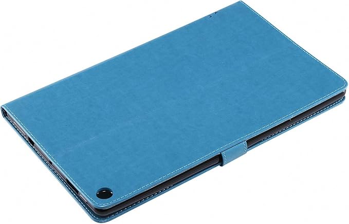 Folio Case for All-New Fire HD 10 2019/2017/2015 Techcircle Slim Light Magnetic Flip Wallet Protective Cover with Card Slots &amp Money Pocket for Amazon Fire HD 10.1 9th/7th/5th Generation Blue