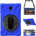 Case for Samsung Galaxy Tab A 10.5 2018 (SM-T590/T595/T597)Portable Heavy Duty Dropproof Protective Cover Case with 360 Rotating StandHandle &amp Shoulder StrapStylus Pen (New Blue)