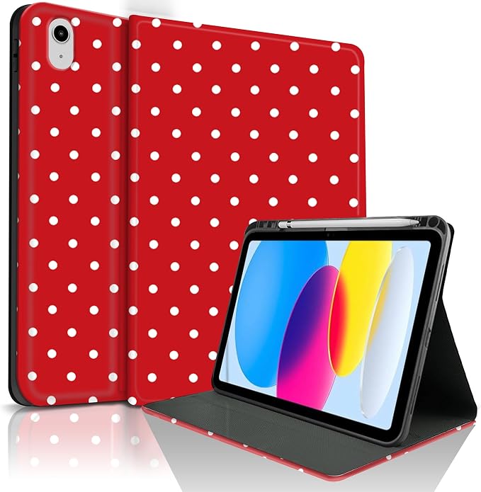 White Polka Dots Red