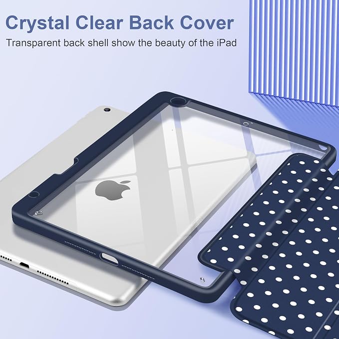 Navy Blue white dot