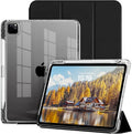 Case for iPad Air 13 Inch M3/M2 (2025/2024)iPad Pro 12.9 inch 2022/2021/2020 (6th/5th/4th Gen) | 2-in-1 Removable Clear Back Cover | Wireless Pencil Charging | Auto Sleep/WakeBlack