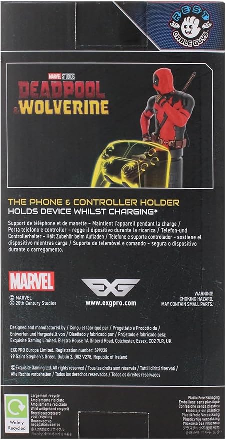 Exquisite Gaming Deadpool 3 Collectible Controller Holder and Phone Stand Cable Guys Marvel Statue Officially Licensed Figure