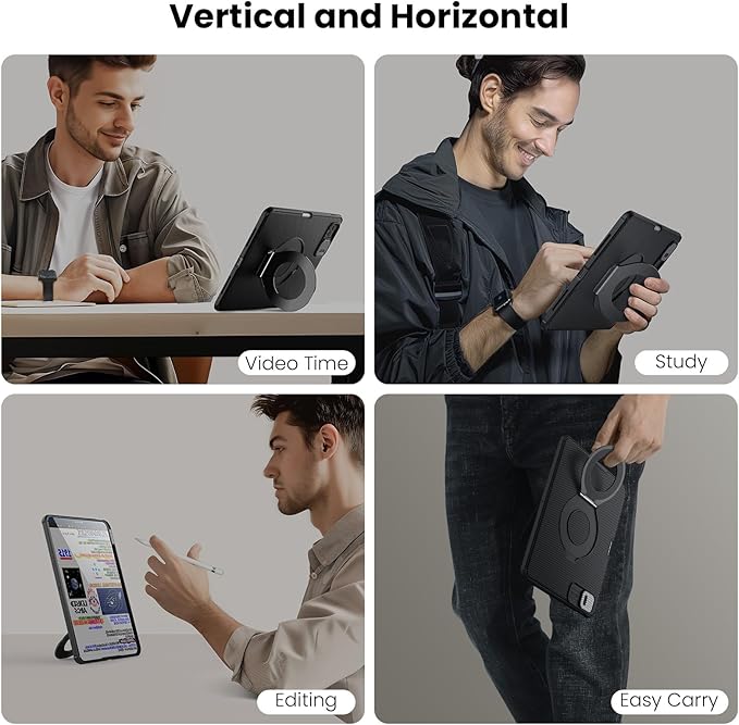 Nillkin Camshied Pro Case for iPad Pro M5 11 inch 2025 M4 2024 Magnetic Slim Protective Case with Stable Adjustable Tablet Kickstand Holder Pencil PocketGeneral Aviation Vertical/Horizontal Stand
