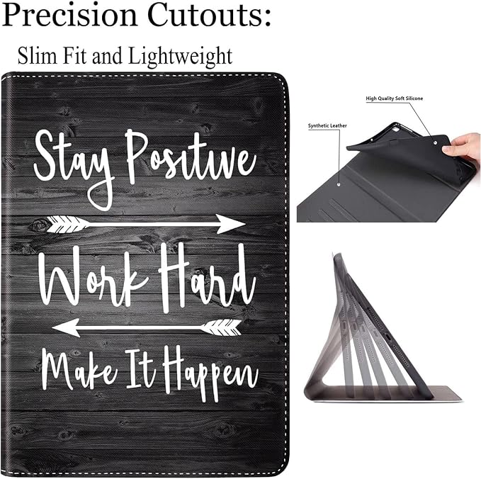 Stay Positive Work Hard and Make It Happen Quotes Rustic Wood