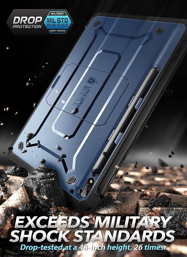 SUPCASE for Samsung Galaxy Tab S7 FE 12.4 inch Case with Stand (Unicorn Beetle Pro) [Built-in Screen Protector &amp S Pen Holder] Full-Body Heavy Duty Rugged Tablet Cover for Galaxy Tab S7 FE Tilt