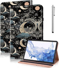 for All-New Kindle Fire HD 10 Tablet Case 13th Generation 2023 Release 10.1 PU Leather Folio Stand Cover with Card Slots for Fire HD10 &amp HD 10 Plus Tablet 2023/2021 - Moon