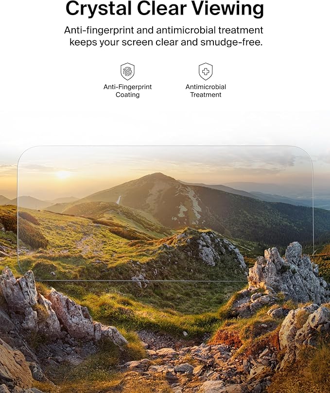 Belkin ScreenForce TemperedGlass Screen Protector for iPhone 17 Pro Max Scratch-Resistant Impact Protection w/Included Easy Align Tray for Bubble Free Application Recycled Glass