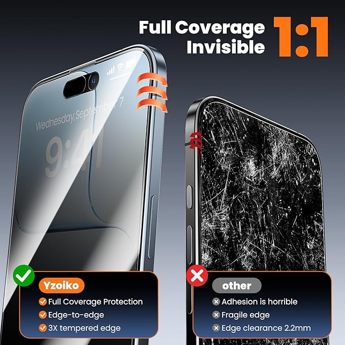 2 Pack Privacy Screen Protector for iPhone Air 6.6 28° Anti-Spy Tempered Glass with Auto Dust Removal Easy Installation Kit Bubble-Free Case Friendly