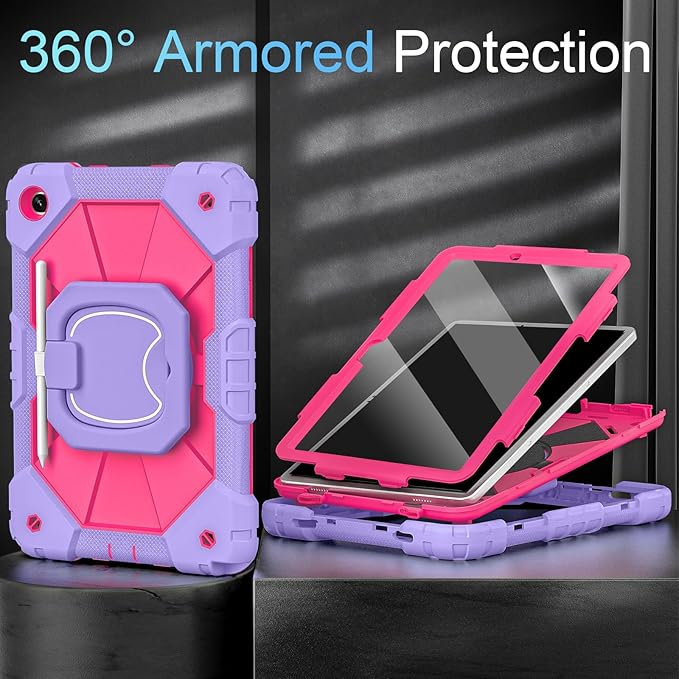 Case for Samsung Galaxy Tab A9+/ A9 Plus Case 11 2023 (SM-X210/X216/X218) with Screen Protector/360° Rotating StandMilitary Grade Shockproof Cover for Galaxy Tab A9 Plus Cases