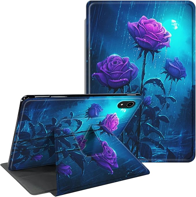 Purple Roses Flower in the Rain