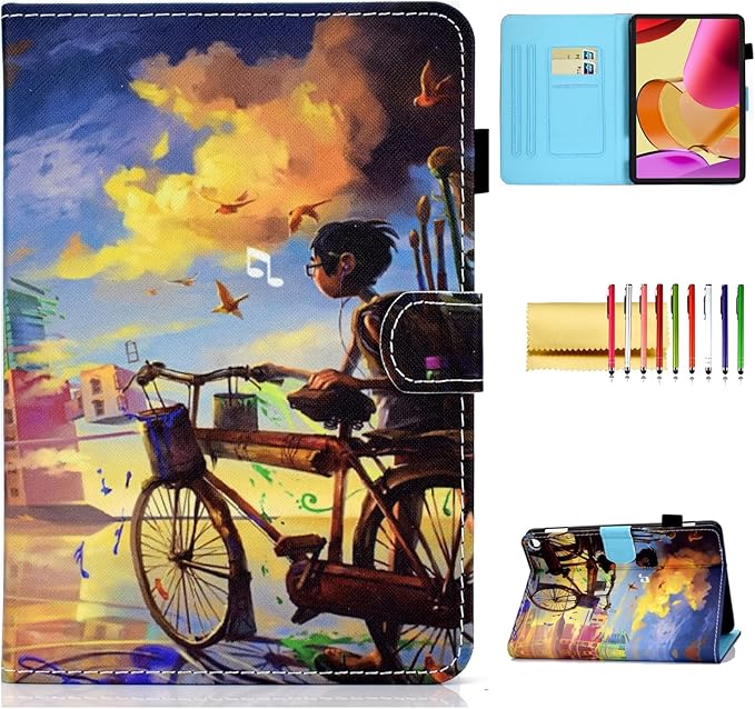 Case for Amazon Fire Max 11 13th Generation (2023) Techcircle Folio Stand PU Leather Magnetic Smart Wallet Soft Cover Protective Case with Pen Holder+Card Slots Auto Wake/Sleep Urban Biking