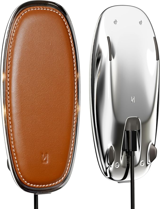 Lunar Artefacts Wireless Charger Modernist Brown Chrome Plated Brass