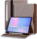 Case for Samsung Galaxy Tab S10 FE Plus 13.1 Inch 2025 (SM-X620/SM-X626B) Smart Cover with Pocket &amp Pencil Holder Business PU Leather with Card Slot Khaki