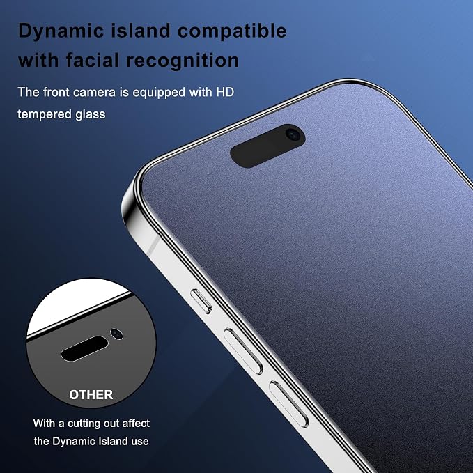 iphone 16 pro privacy screen protector matte