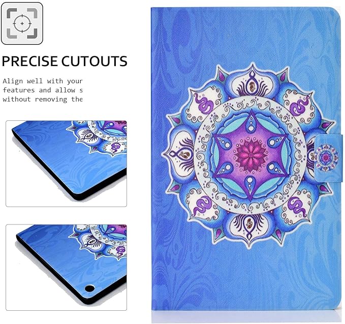Case for Amazon Fire HD 10 Tablet (2015/2017/2019) Techcircle Slim Folding Stand Magnetic Smart Cover Soft TPU Back Protective Case for All-New Fire HD 10 5th/7th/9th Gen Auto Sleep Gyroscope