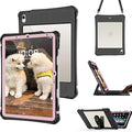 for iPad Air 11 Inch Case M2 iPad Air 6th/5th/4th Gen Case (2024/2022/2020) 10.9 Inch Shockproof Waterproof Cover Adjustable Kickstand/Pencil Holde with Built-in Screen Protector Purple