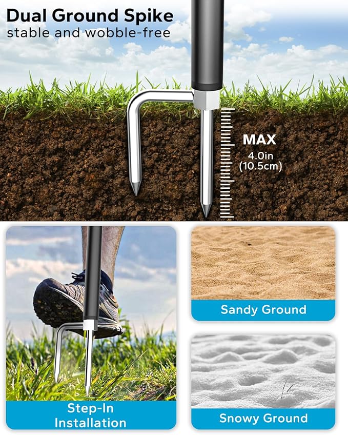 GDZN 57 Extendable Golf Monopod Selfie Stick - Magnetic Phone Holder for Golf Swing Training Golf Tripod with Stake Spike for Putting Recording and Training Aid Compatible MagSafe iPhone 17 16 15