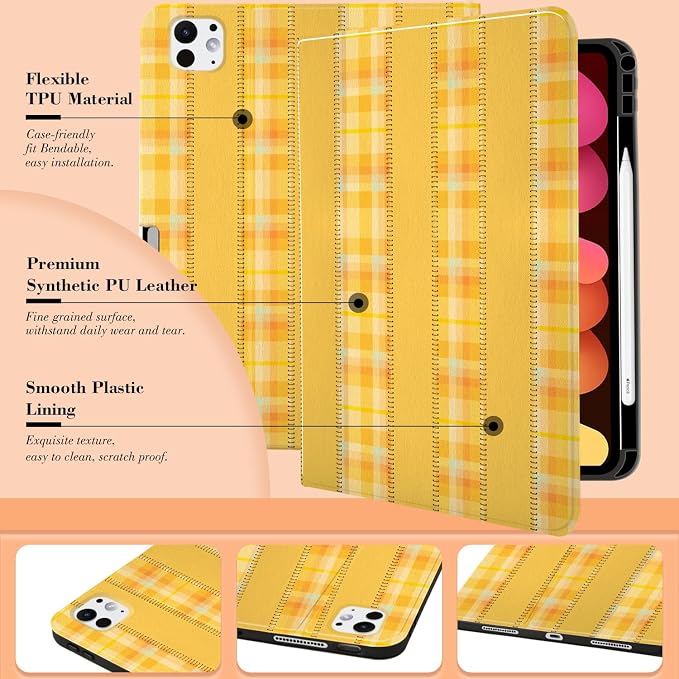 Orange Yellow Plaids Stripes