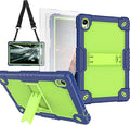 Deomoil for Urao C107/Jeazans OC101/C107 10.1 inch Tablet Hybird Case with Stand with 2 PCS Screen Protector for HiGrace C107/ZOFYWNAS C107/Freeski C107/Pswarfd 10.1 inch Tablet (Navy Green/Blue)