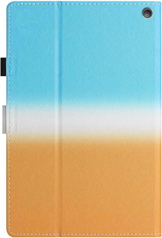 Kindle Fire HD 8 &amp Fire HD 8 Plus Case 12th/10th Generation (2024/2022/2020) 8.0 inch UUcovers Magneic Smart Folio PU Leather Wallet Cover with Stand/Pencil Holder [Auto Sleep/Wake] Blue Orange