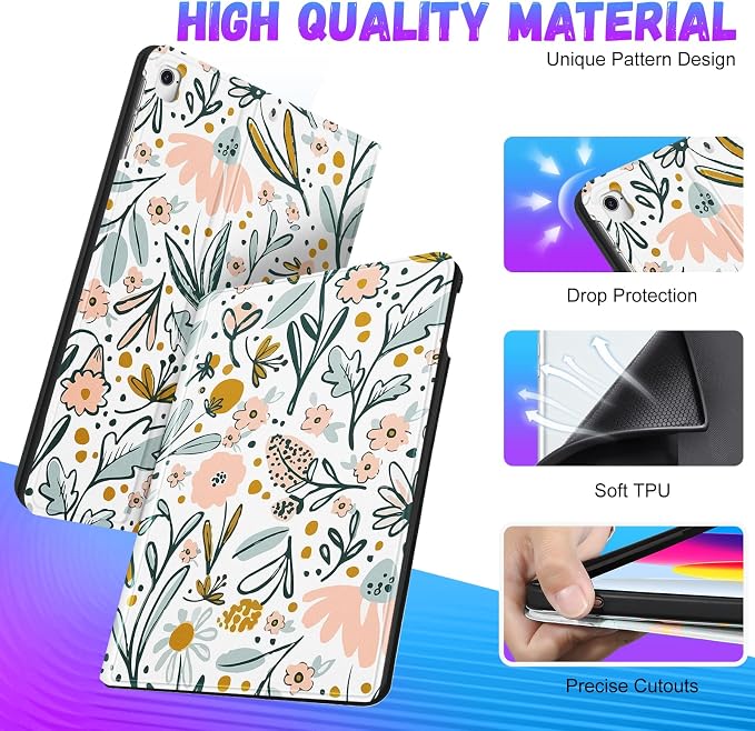 4-for iPad 9.7-White Flower