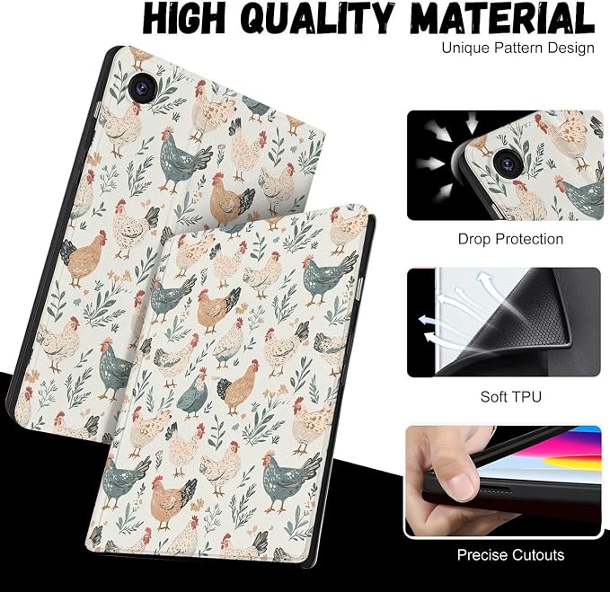 Floral Chicken Botanical Print