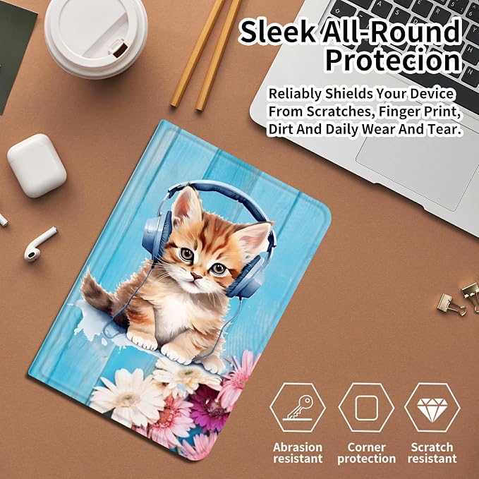 Cat With Headphones Flower