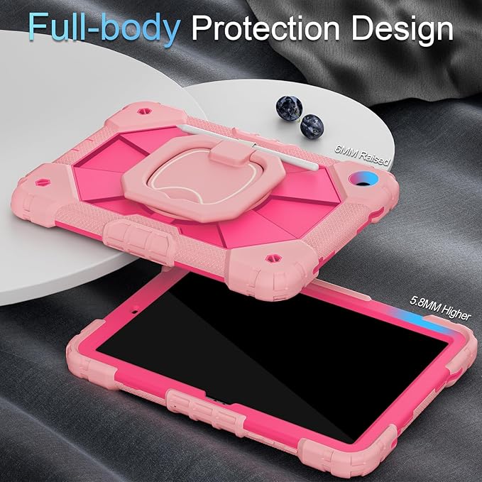 Case for Samsung Galaxy Tab A9+/ A9 Plus 11 Inch (SM-X210/X216/X218) with Screen Protector/360 Rotating Stand Military Grade Shockproof Cover for A9 Plus Tablet Case