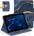 Grifobes Case 8/8 Plus [Only for 2022/2020 Released 12th/10th Generation] Premium PU Leather Folio Stand Smart Auto Wake/Sleep Cover with Built-in Stylus Holder/Pocket Marble Blue