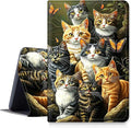 DIGTIALLL Case for Amazon Kindle Fire 7 Tablet Case (12th Gen 2022 Release) PU Leather Smart Protective Cover with Auto Sleep/WakeColors Cats