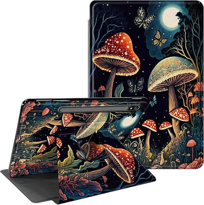 Mushroom Butterflies Moon