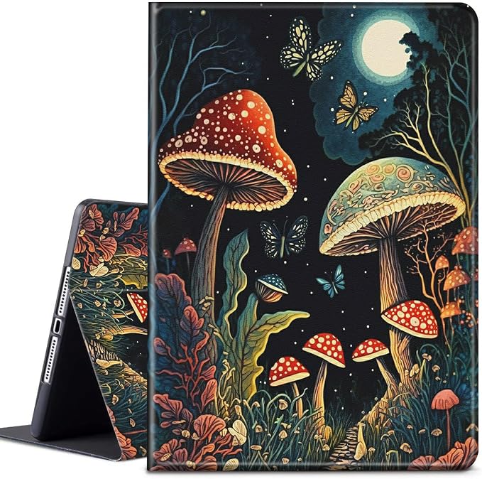 Mushroom Butterflies Moon