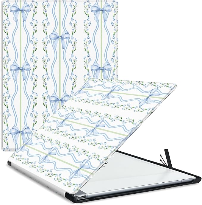 Bow-Blue & White