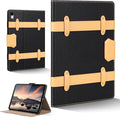 for iPad Air 11 Inch M3 M2 iPad Air 10.9 Inch Case 5th 4th GenLeather Folio Cover with Auto Wake/Sleep Adjustable StandDetachable Magnetic Closure Protection Case-Multiple Straps Black