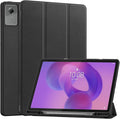 Case for Lenovo Idea Tab Plus 12.1 inch 2025 Model Shockproof Protective Cover with Kickstand Built-in Pen Slot &amp Auto Wake/Sleep Folio Matte TPU Smart Cover -Black
