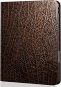 Gexmil Genuine Leather Case for iPad mini 7 (A17 Pro) 2024 / iPad mini 6 Generation 2021 8.3 InchPencil HolderProtctive Cowhide CoverAuto Sleep/WakePencil 2 Wireless ChargingBuffalo Pattern