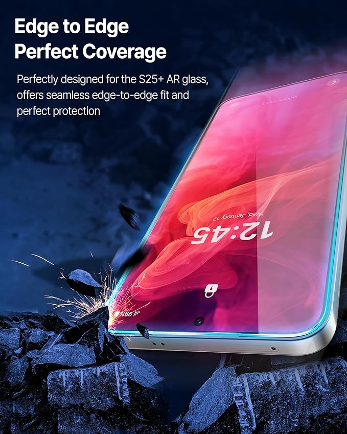 DOME GLASS Whitestone DOME AR for Samsung Galaxy S25 Plus [Super Anti-Reflection] Tempered Glass Screen Protector[1pack]
