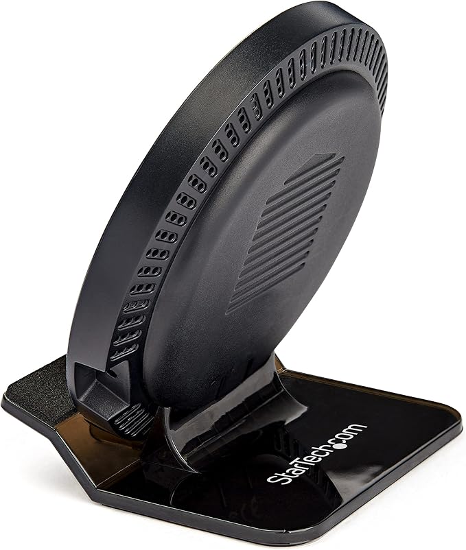 StarTech.com 15W Qi Wireless Charging Stand - Qi Certified Wireless Charger Stand or Pad - Adjustable - Universal Wireless Charging Pad for Smartphone - iPhone/Samsung Galaxy/Google Pixel (QWCHSTAND)